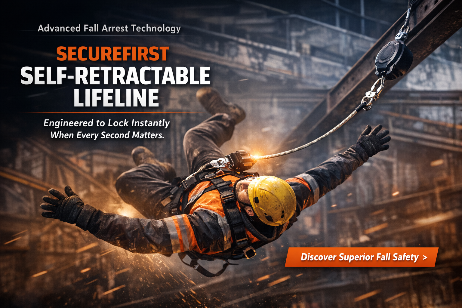 SecureFirst Self-Retractable Lifeline for Superior Fall Safety