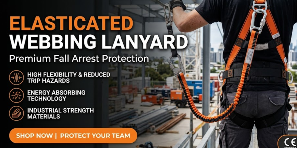 ELASTICATED WEBBING LANYARD | Safe Fall Protection